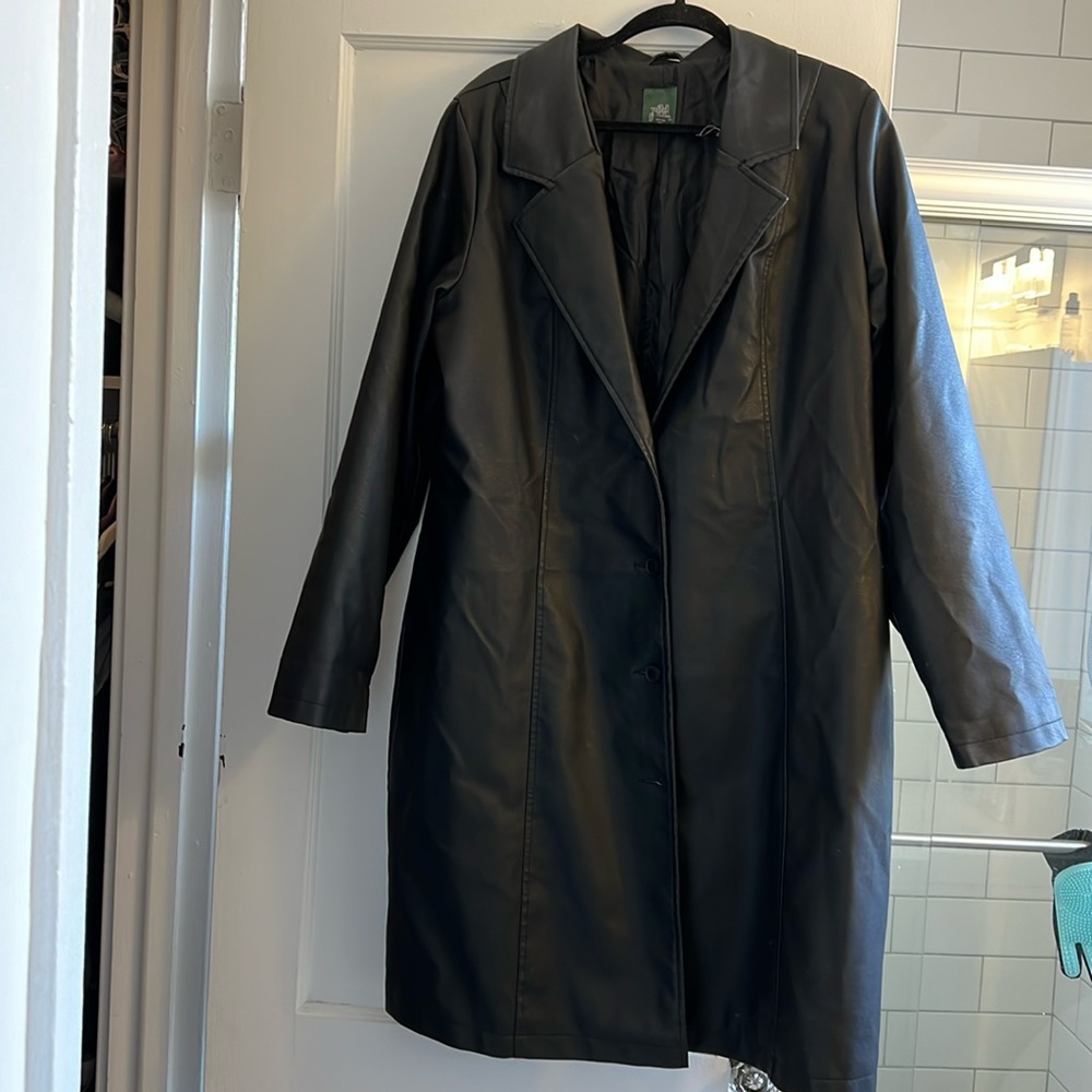 Leather coat!